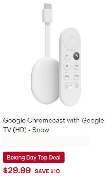 Best Buy Google Chromecast with google Tv (HD)-snow offer