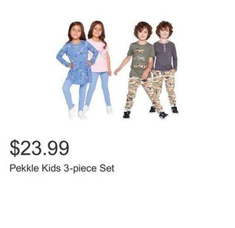 Costco Pekkle kids 3-piece set offer