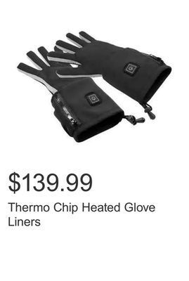Thermo chip heated glove liners