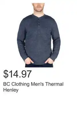 Costco Bc clothing men's thermal henley offer