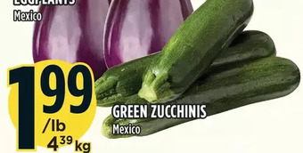 Marché Adonis Green zucchinis offer