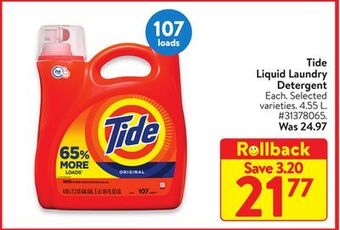 Walmart Tide liquid laundry detergent offer