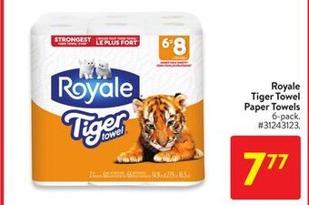 Walmart Royale tiger towel paper towels offer