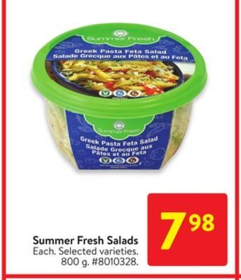 Walmart Summer fresh salads offer