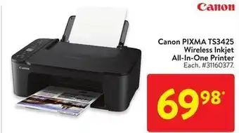 Walmart Canon pixma tsb425 wireless inkjet all-in-one printer offer