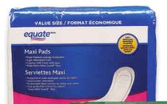 Walmart Equate pads offer