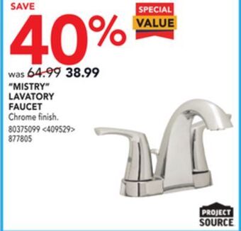 Lowe's Project source "mistry" lavatory faucet offer