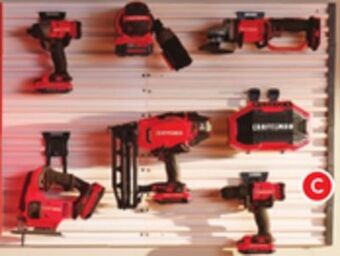 Lowe's Craftsman "versatrack" 20-piece storage kit offer