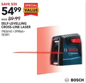 Lowe's Bosch self-levelling cross-line laser offer