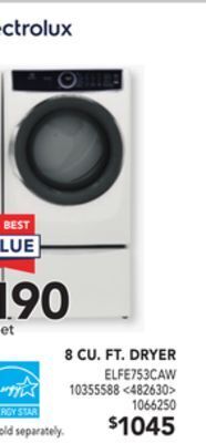 Lowe's Electrolux 8 cu. ft. dryer offer