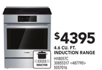 Lowe's Bosch 4.6 cu. ft. induction range offer