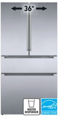 Lowe's Bosch 21 cu. ft. refrigerator 36" offer
