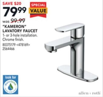 Lowe's Allen + roth "kameron" lavatory faucet offer