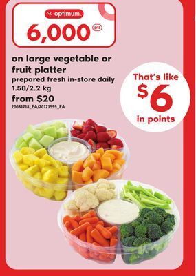 Loblaws Large vegetable or fruit platter, 1.58/2.2 kg offer