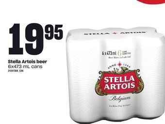 Loblaws Stella artois beer, 6x473 ml cans offer