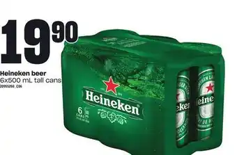Loblaws Heineken beer, 6x500 ml tall cans offer