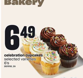 Loblaws Celebration cupcakes, 6's offer
