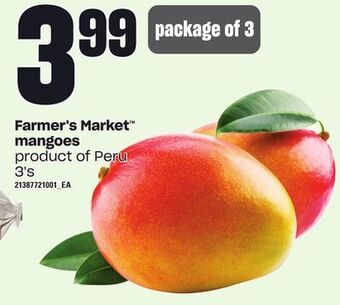 Loblaws Farmer's market™ mangoes, 3's offer