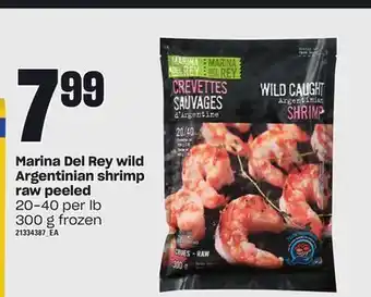 Loblaws Marina del rey wild argentinian shrimp raw peeled offer