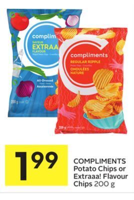 Foodland Compliments potato chips or extraaa! flavour chips 200 g offer
