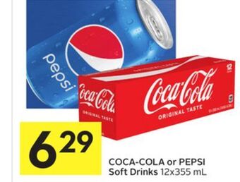 Foodland Coca-cola or pepsi soft drinks 12x355 ml offer