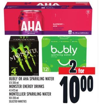 Metro Bubly or aha sparkling water offer