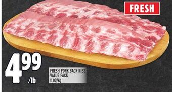 Metro Fresh pork back ribs value pack offer