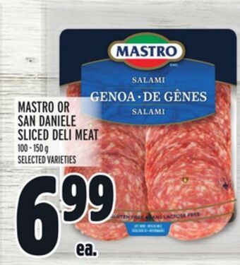 Metro Mastro or san daniele sliced deli meat offer