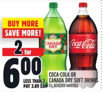 Metro Coca-cola or canada dry soft drinks offer