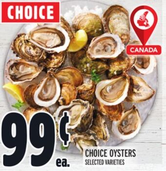 Metro Choice oysters offer