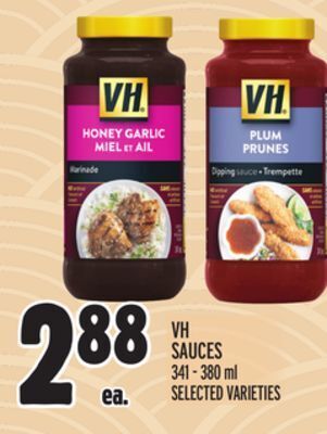 Metro Vh sauces offer