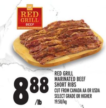 Metro Red grill marinated beef short ribs offer