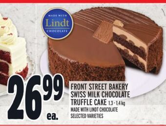 Metro Front street bakery swiss milk chocolate truffle cake offer