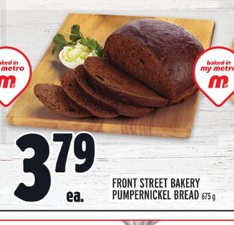 Metro Front street bakery pumpernickel bread offer