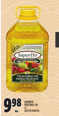 Metro Saporito vegetable oil offer