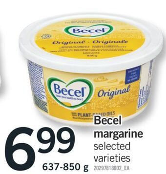 Fortinos Becel margarine, 637-850 g offer
