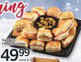 Fortinos Sandwich favourites platter, serves 8-10 offer