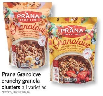Fortinos Prana granolove crunchy granola clusters, 300 g offer