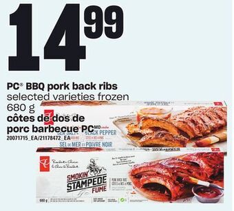 Independent Grocer Pc® bbq pork back ribs, 680 g offer