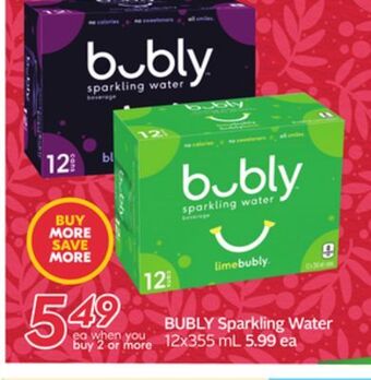 Sobeys Bubly sparkling water offer