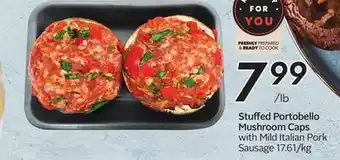 Sobeys Stuffed portobello mushroom caps offer