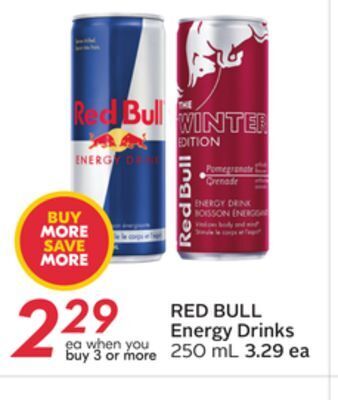 Sobeys Red bull energy drinks offer