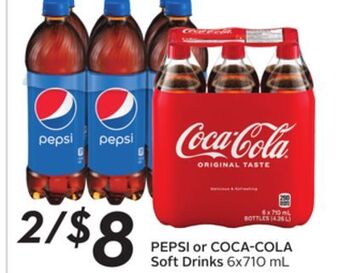 Sobeys Pepsi or coca-cola soft drinks offer