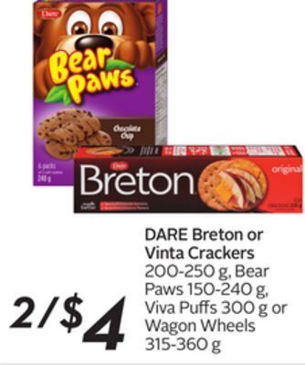 Sobeys Dare breton or vinta crackers offer