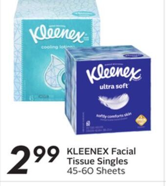 Sobeys Kleenex facial tissue singles offer
