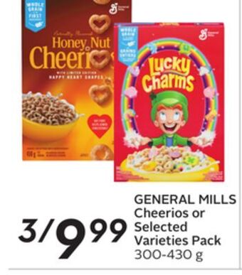 Sobeys General mills cheerios or selected varieties pack offer