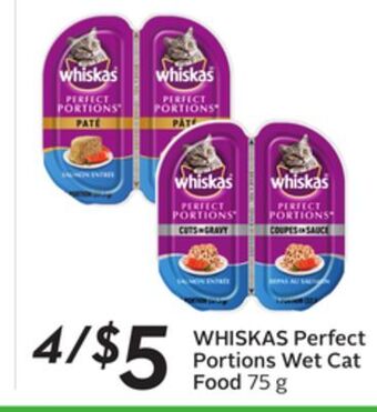 Sobeys Whiskas perfect portions wet cat food offer