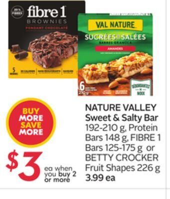 Sobeys Nature valley sweet & salty bar offer