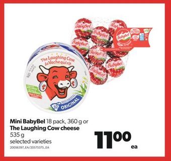 Real Canadian Superstore Mini babybel 18 pack, 360 g or the laughing cow cheese, 535 g offer