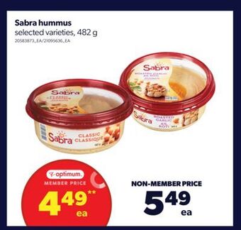 Real Canadian Superstore Sabra hummus, 482 g offer